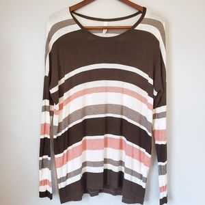 wyatt long sleeve striped tee